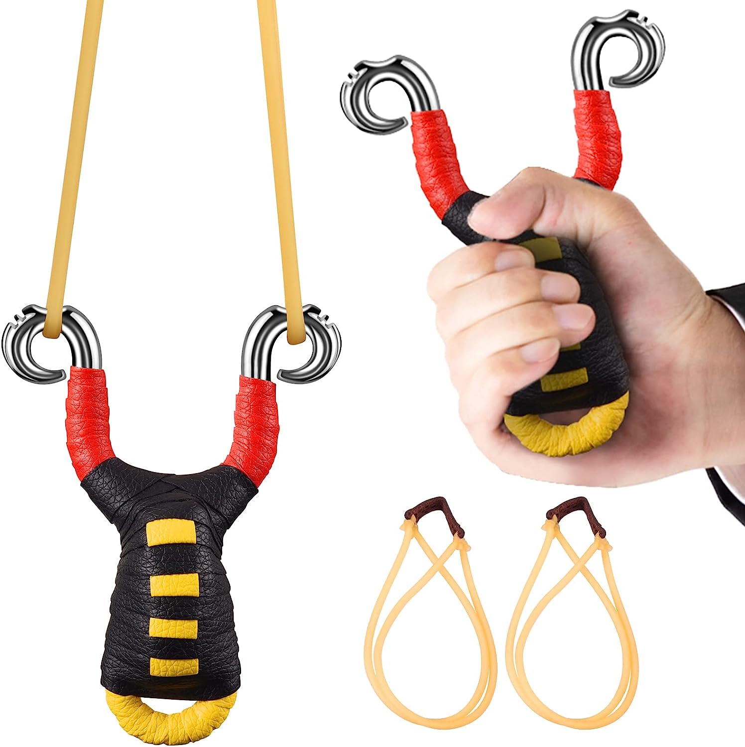 2 Pcs Slingshot Replacement Bands Sets Wrist Rocket Replacement Bands Tubular Elastic Shooting Games Elastic Tubular Bands Compatible with Catapult Heavy Pull Slingshot Rubber Replacement Bands - Image 4